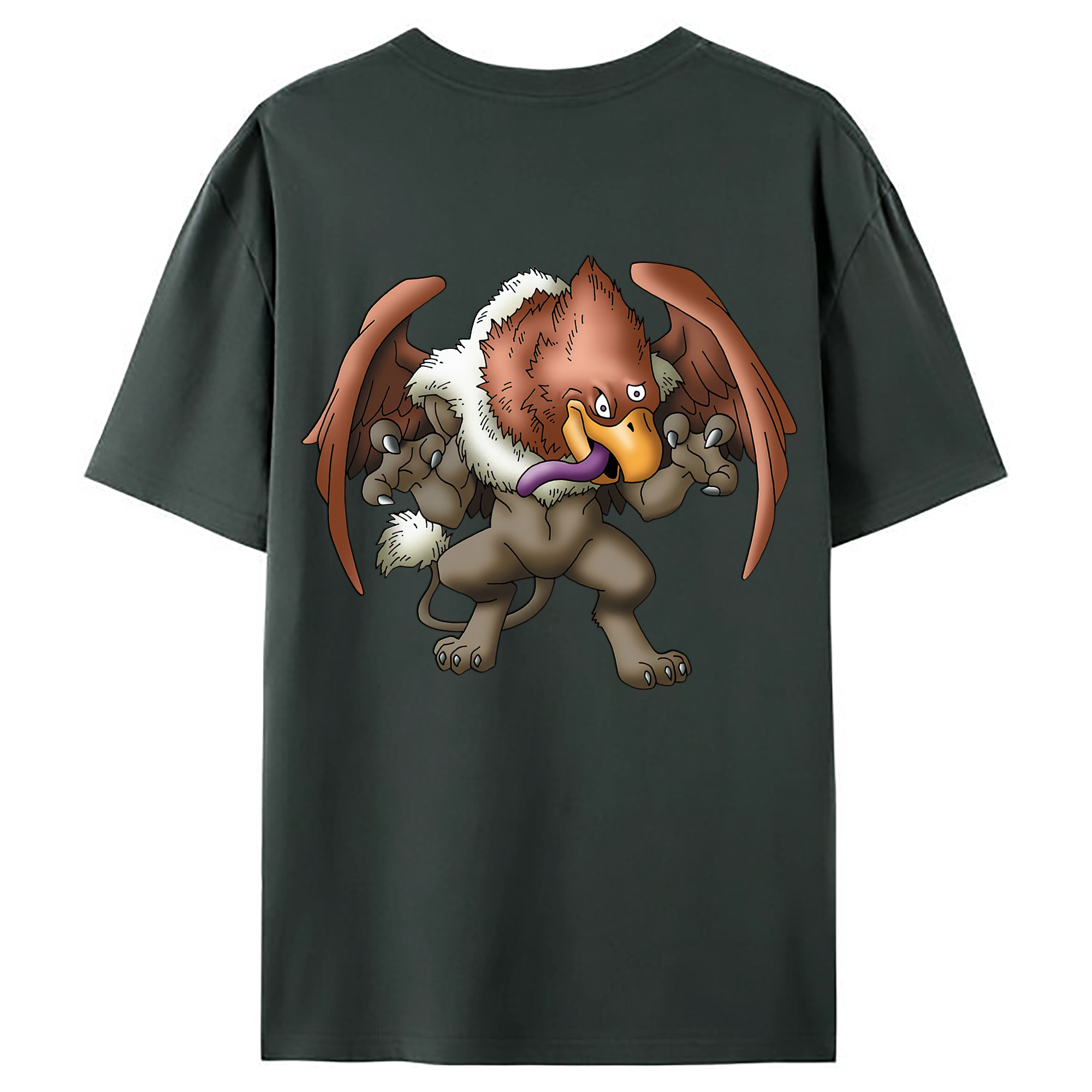 （画像用） ドラゴンクエスト Doragon Kuesuto Dragon Quest 綿100％ メンズ半袖Tシャツ（バックプリント） 通気性